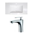 thumbnail image 1 of American Imaginations 32-in. W 3H8-in. Ceramic Top Set In White Color - Overflow Drain Incl. AI-15660, 1 of 1
