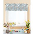 thumbnail image 5 of Easter Decor Valances Kitchen Curtains for Windows, Easter Bunny Rabbits Vintage Flowers Spring Holiday Rod Pocket Valances Blue Short Curtains for Bedroom/Living Room,54" X 18" -1 Panel, 5 of 6