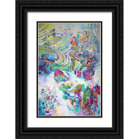 Fagan, Dorothy 11x14 Black Ornate Wood Framed with Double Matting Museum Art Print Titled - Gathering up the Goddess II