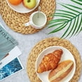 thumbnail image 6 of VASGOR 12" Woven Placemats Round Set of 10, Natural Water Hyacinth Weave Placemat for Dining Table, Large Handmade Woven Placemats Heat Resistant Non-Slip, 6 of 7