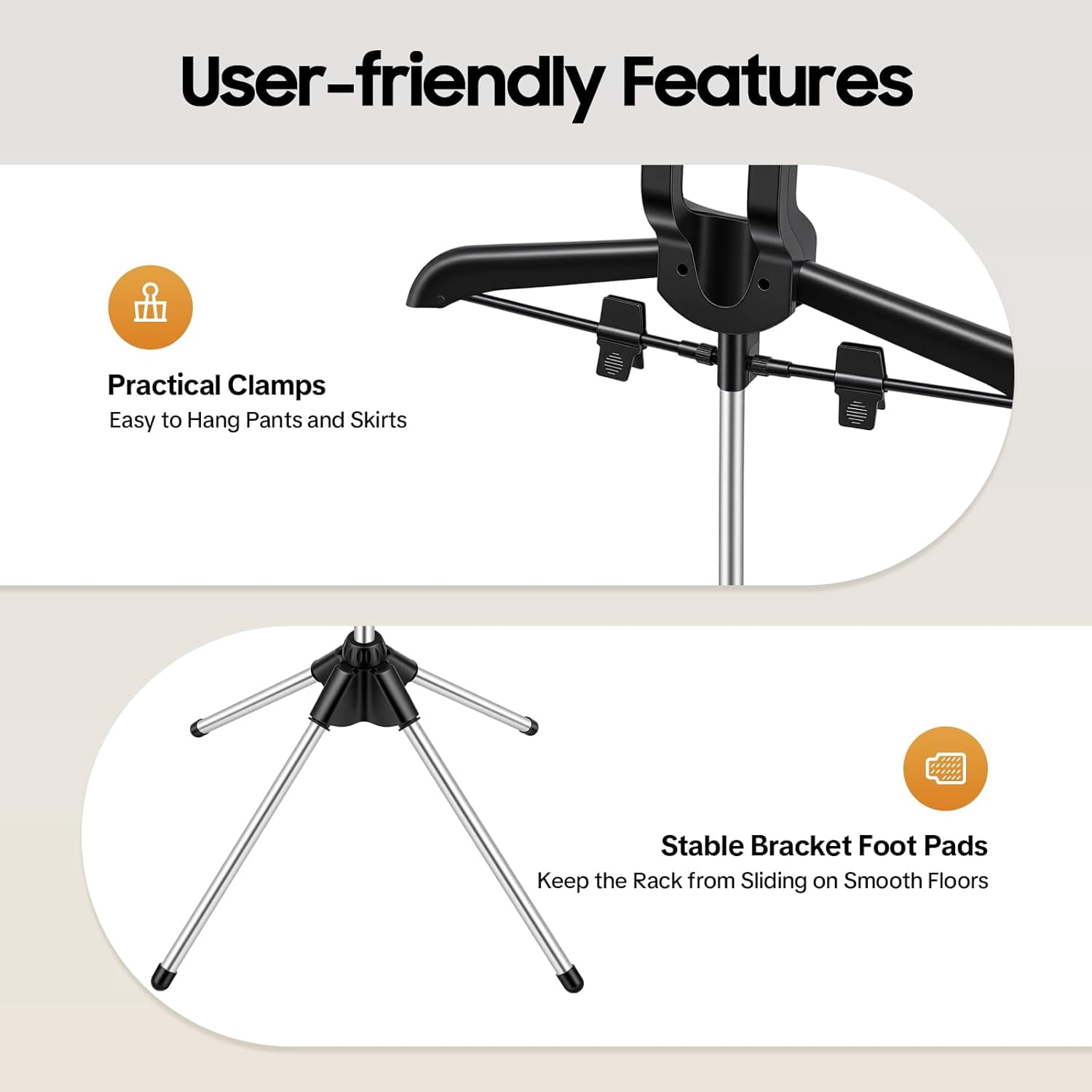 Steamer Stand for Clothes, Height Adjustable Handheld Steamer Hanger with Clips, Folding Garment Steamer Rack for Homes, Clothing Stores
