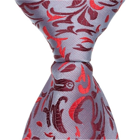 Matching Tie Guy 2631 R3 - 11 in. Zipper Necktie - Red Decorative Design- 24 Month to 4T