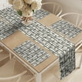 thumbnail image 2 of Ambesonne Asian Vibes Table Runner & Placemats, Vintage Leafy Tree Art, Placemat 4 pcs + Runner 12"x72", Charcoal Grey Cream, 2 of 2