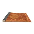 thumbnail image 2 of Ahgly Company Indoor Round Abstract Orange Modern Area Rugs, 5' Round, 2 of 4