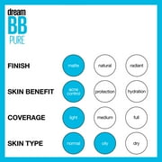 Maybelline Dream Pure BB Cream Skin Perfector 8-in-1 for Deep Skin Tone, 1 fl oz