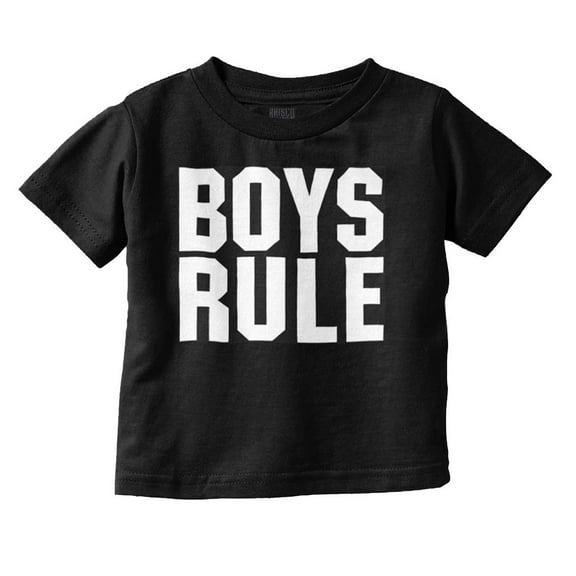 Boys Rule Boymom Humor Cute New Son Youth T Shirt Tee Boys Infant Toddler Brisco Brands 12M
