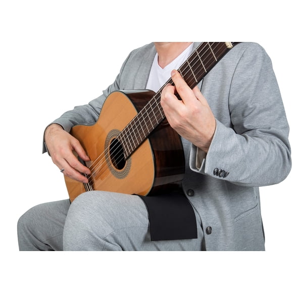 Alba GB non-slip neoprene band for classical guitar, size large, black, anti-slip for classical guitarists and for flamenco guita