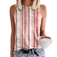 thumbnail image 2 of Prolriy Tops de verano para mujer 2024, camisetas sin mangas de cuello redondo a la moda para mujer, camisetas ligeras sin mangas estampadas de corte holgado, camisetas sin mangas con gráficos para, 2 of 4