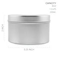 thumbnail image 5 of Cornucopia 8-Ounce Round Metal Tins (12-Pack); For Candles, Arts & Crafts, Storage & More, 5 of 7