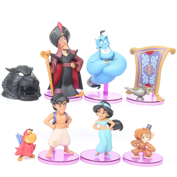 Figura de princesa de Disney, juguete de jazmín, mono malvado, tigre, Aladino y su lámpara, modelo de figura de acción de PVC, muñecas de juguete