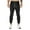 Black, variant on Ediodpoh Men's Gym Pants Workout Running Athletic Joggers Slim Fit Sport Track Pants with Zipper Pockets Men's Pants Navy M