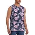 thumbnail image 2 of Haiem Men's Flowers Print Tank Tops Summer Sleeveless Cut Off Workout T-Shirts Fitness Vest Athletic Undershirts-Medium, 2 of 8