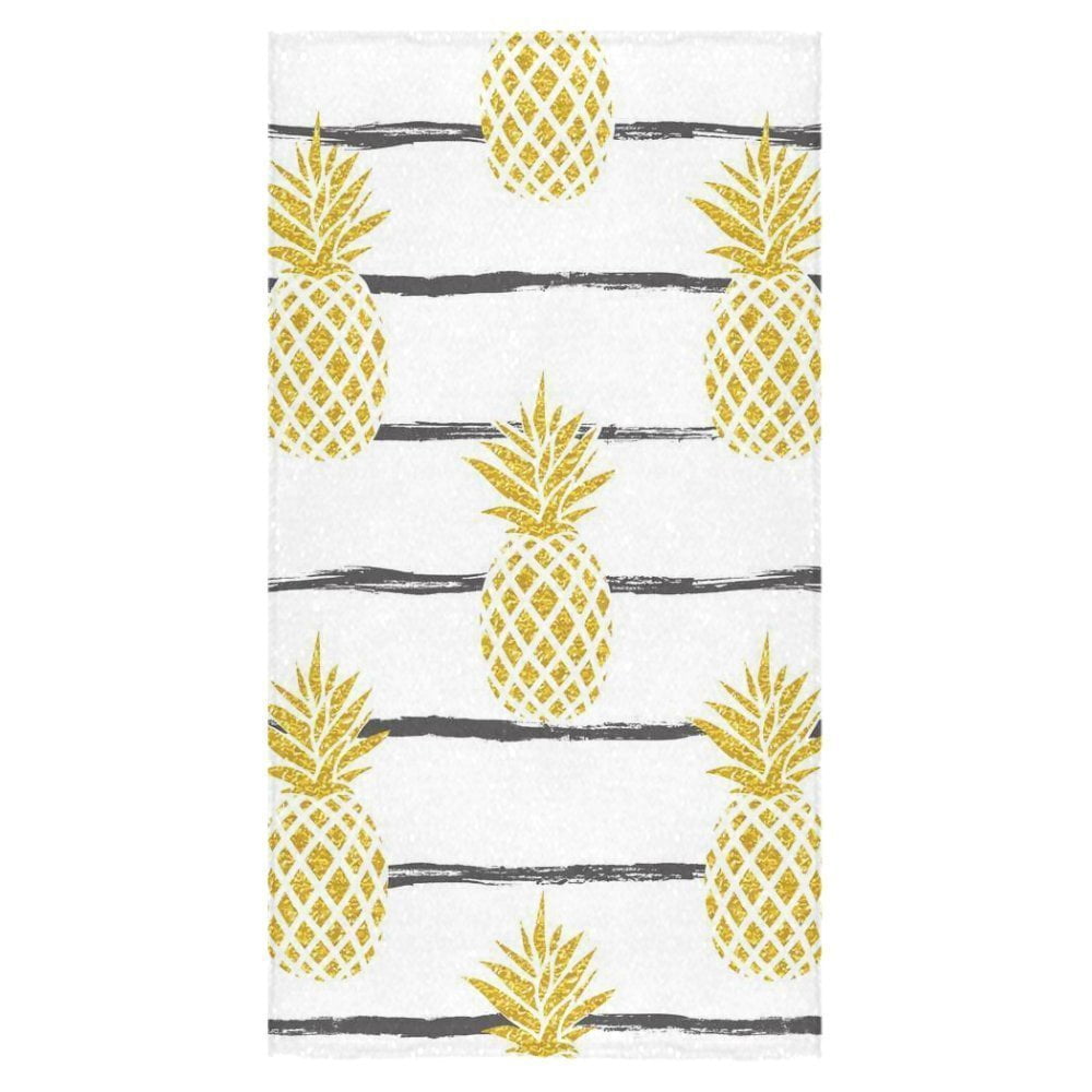 pineapple bathroom hand towels
