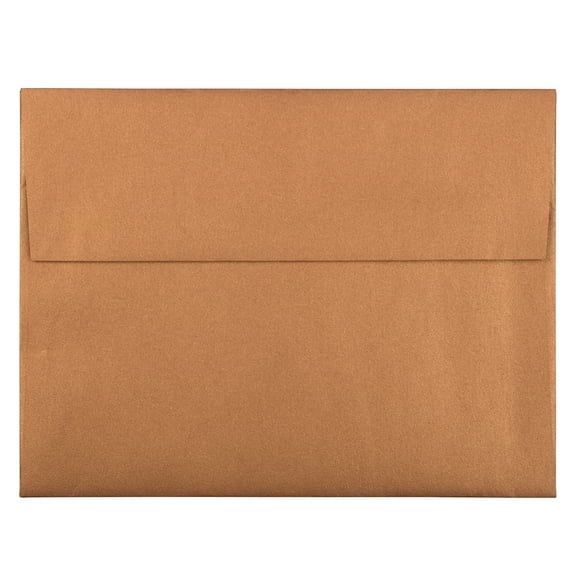 JAM Paper A2 Envelopes, 4 3/8 x 5 3/4, Copper Metallic, 250/Pack