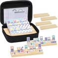 thumbnail image 1 of Juego de dominó Tren Mexicano Doble 12 con 8 bandejas de madera para niños, 1 of 6