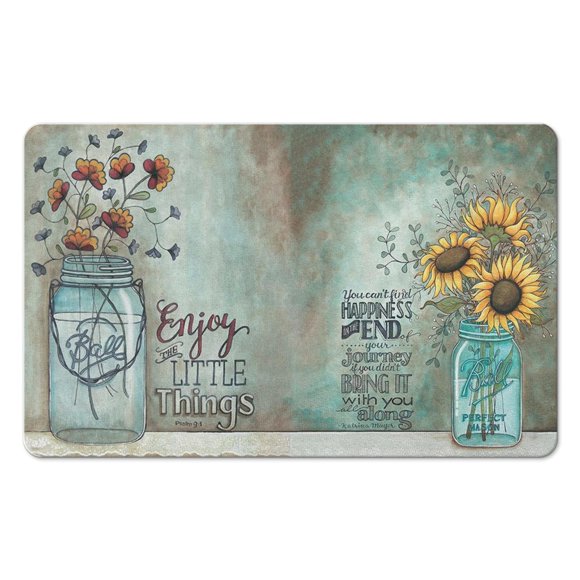 Effortlessly Chic No-Slip Sunflower Bath Mat: 16x24 Inches - Add a Stylish Washable Rug to Your Kitchen, Bedroom, or Indoor Decor!