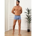 thumbnail image 3 of DARING DIVA Men's Comfortable Striped Stretch Waistband Boxer Underwear 32 Blue, 3 of 5