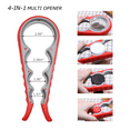 thumbnail image 4 of Can Opener 4&5 in 1 Multi Function Jar Opener Solid and Durable Bottle Opener Kit Manual Bottle Opener with Silicone Handle for Children Elderly Weak Hands People, 4 of 6