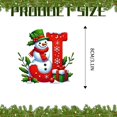 thumbnail image 3 of CoreLiving 26 Alphabet Christmas Ornaments, Monogram Initial Ornaments for Christmas Tree with Green Hat, Personalized DIY Hanging Pendant Decorations Party Gifts, 3 of 5