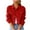 01 Red, variant on zfwon Short Denim Jackets for Women Women's Solid Color Denim Cropped Jackets Long Sleeve Slim Fit Coat Casual Open Front Cover Up Outerwear with Chest Pockets