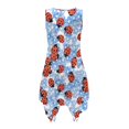 thumbnail image 2 of HELLHERO Sleeveless Sundress, Ladybug Flowers Side Pockets Sleeveless Dresses, Round Neck With Side Pockets Summer Sleeveless Sundress for Christmas Party Work, 2 of 8