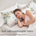 thumbnail image 5 of Pink White Flowers Body Pillow Covers 20"x54", Spring Floral Elegant Pastoral Botanical Soft Brushed Microfiber Breathable Throw Pillow Covers, Pillowcase with Zipper for Couch Sofa Bedroom, 5 of 9