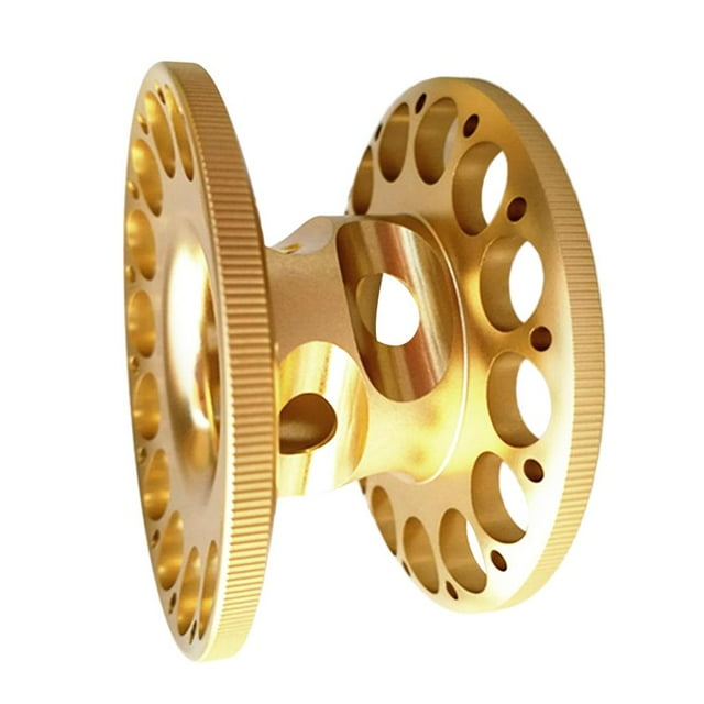 Small Compact Blank Finger Reel Spool For Underwater Scuba Diving Dive Snorkeling - Aluminum Gold