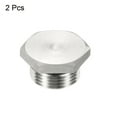 thumbnail image 3 of Uxcell M20x1.5 Male Plug Stainless Steel Thread Hex Head Socket Pipe Fitting with Sealing Rubber Ring 2 Pack, 3 of 5