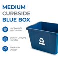 thumbnail image 3 of WMZP Recycling Bin Container, Plastic Trash Bin, 17 Gallons, Blue, 3 of 9