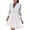 White, variant on LLYwey s Maxi Dresses for Women 2024 V-Neck Mesh 3/4 Sleeve Solid Color Pullover Lace Dress New Casual Dresses White L