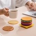 thumbnail image 3 of Redempat 8Pcs Cups Coaster Insulation Waterproof Oil-Proof Elastic Hamburger Placemat PVC Table Decor Home Dining Tableware, 3 of 6