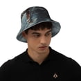 thumbnail image 4 of Fotbe Cloud White Dragon Sombrero Tipo Pescador con Estampado – Sombrero de Sol de Algodón de Moda para Playa, Golf, Pesca, 4 of 6
