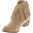 thumbnail image 3 of ADRIANA LEONARA-39 Women's Side Zipper Low Heel Fringe Ankle Booties, 3 of 4