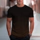 thumbnail image 1 of Ceisia Men's Slim Fit Gradient Stripe T-Shirts | Casual Short Sleeve Crew Neck Tees | Summer Fashion Tops Gift, 1 of 5