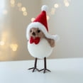 thumbnail image 2 of Christmas Tree Ornaments Faux Foam Birds with Red Scarves and Hats, Clip-On Holiday Decoration for Tree, Centerpiece, or Garden, 2 of 5