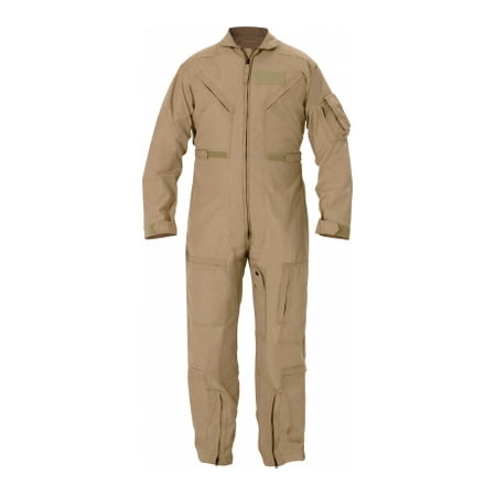 Propper Nomex Flight Suit, 92/5/3 Nomex, 40in Chest, Short, AF Tan, Made in Domi