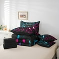 thumbnail image 4 of Gaming Twin Bedding Sets 7 Pieces, Black Reversible, Neon Blue and Pink Bed in a Bag, 4 of 5