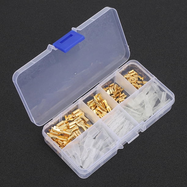 Kit de terminales, 120 piezas 6,3 mm 4,8 mm 2,8 mm Conector de cable de terminal Rendimiento finamente sintonizado