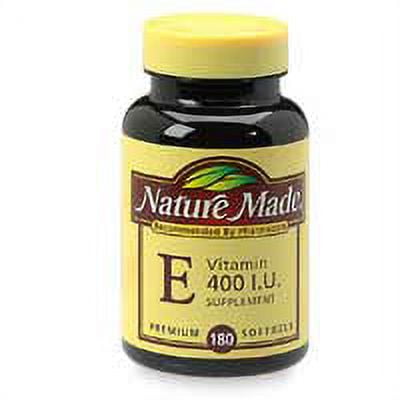 Vitamin E 400 I.U. Dietary Supplements For A Healthy Heart, By Nature Made - 180 Ea, 6 Pack
