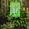thumbnail image 2 of Carolines Treasures BB8180GF Flip Flops Green Polkadot Flag Garden Size  Small multicolor, 2 of 3