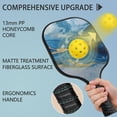 thumbnail image 4 of Pickleball Paddles Set Of 1, Fiberglass Surface, Turquoise Marble Pattern, 1 Paddle, 2 Balls & Bag, 4 of 5
