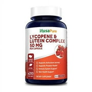 Lycopene & Lutein Complex 50Mg 200 Veggie Capsules (Non-Gmo & Gluten Free)