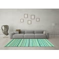 thumbnail image 3 of Ahgly Company Indoor Round Abstract Light Blue Modern Area Rugs, 4' Round, 3 of 4