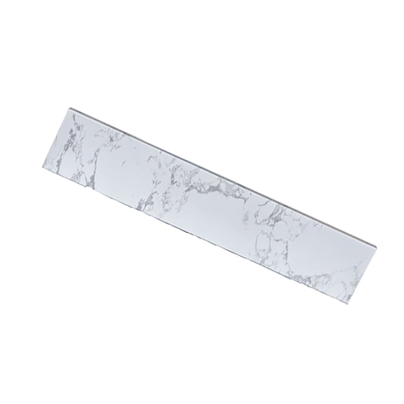 Leavader Stone Carrara White 22 inch x 4 inch Bathroom Side Splash