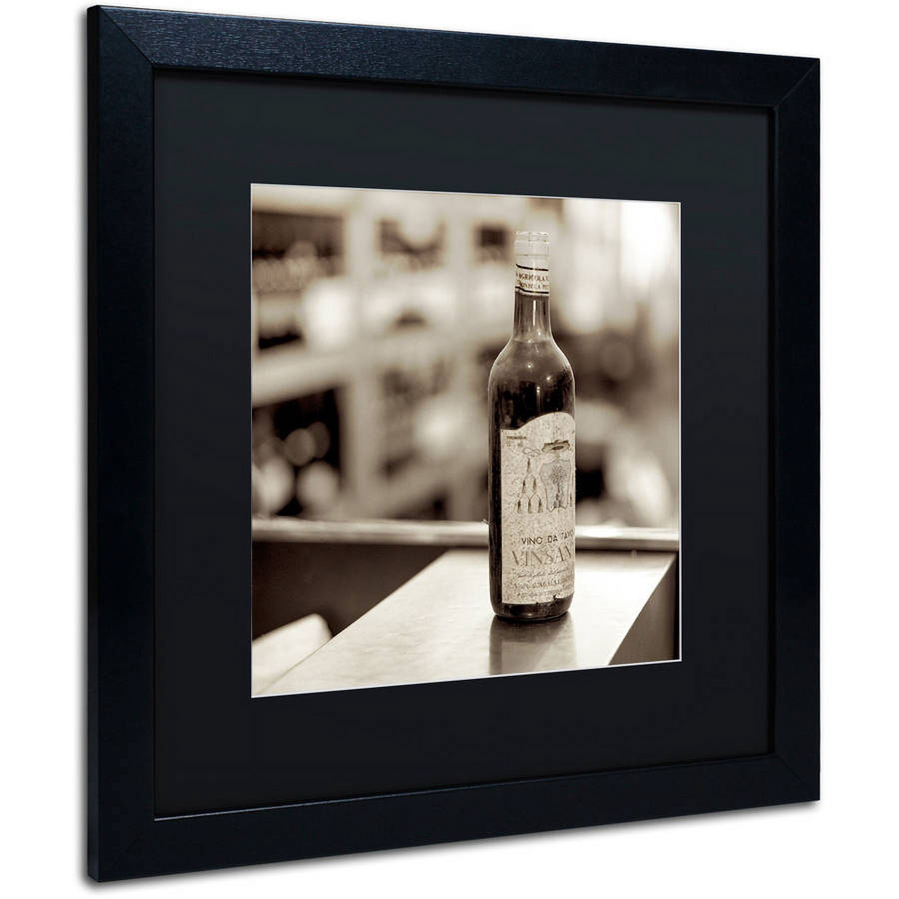 Trademark Fine Art "Tuscany Caffe III" Canvas Art by Alan Blaustein, Black Matte, Black Frame