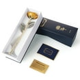 thumbnail image 3 of Ejoyous Rosa chapada en oro rosa real de oro de 24 quilates con soporte de rosa Amarillo, 3 of 3