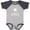 Baseball Heather and Navy, variant on Inktastic I Got My First Tooth Announcement Boys or Girls Baby Bodysuit