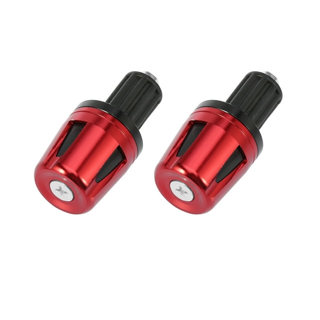 Unique Bargains Pair Universal 17mm Aluminum Alloy Hand Grips Handlebar End Caps Plug Bar End Replacement for Motorcycle