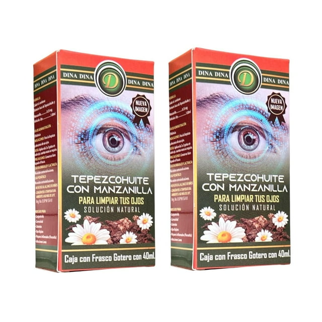 Gotas Tepezcophuite con Manzanilla 40 ml Dina Paquete de 2