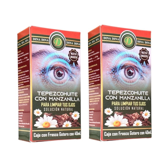 Gotas Tepezcophuite con Manzanilla 40 ml Dina Paquete de 2